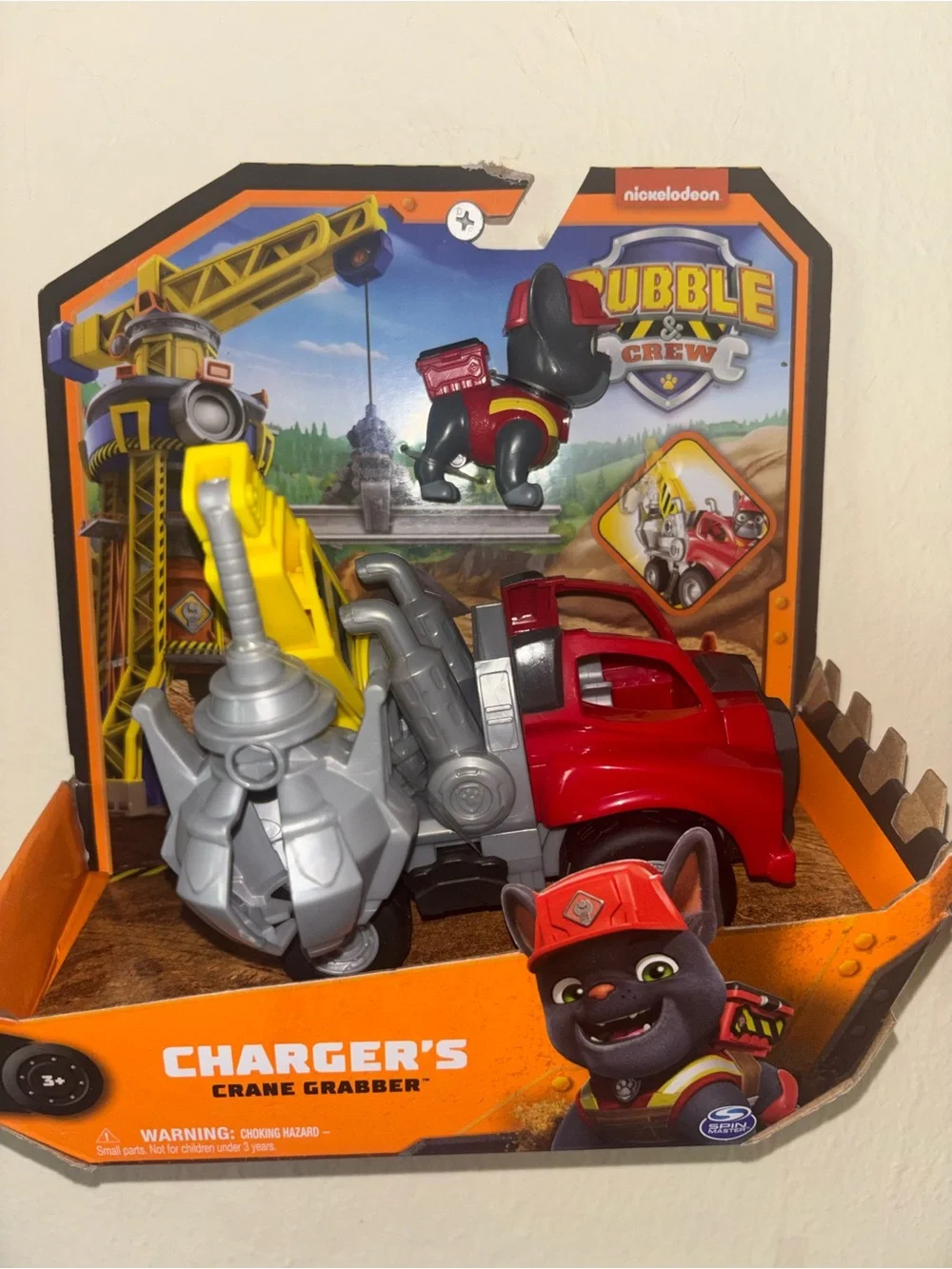 Nickelodeon PAW Patrol Charger Crane Grabber Toy - Red, Gray, Yellow